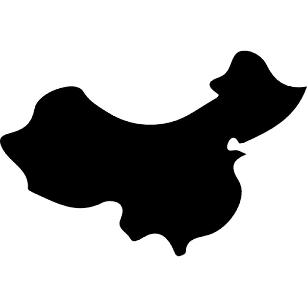 626x626 China Country Map Black Shape Icons Free Download