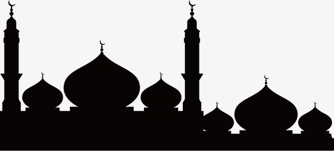 650x295 Mosque Silhouette, Mosque, Temple, Building Silhouette Png