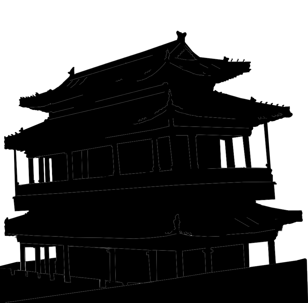 984x969 Stock Pictures Chinese Architecture Silhouettes