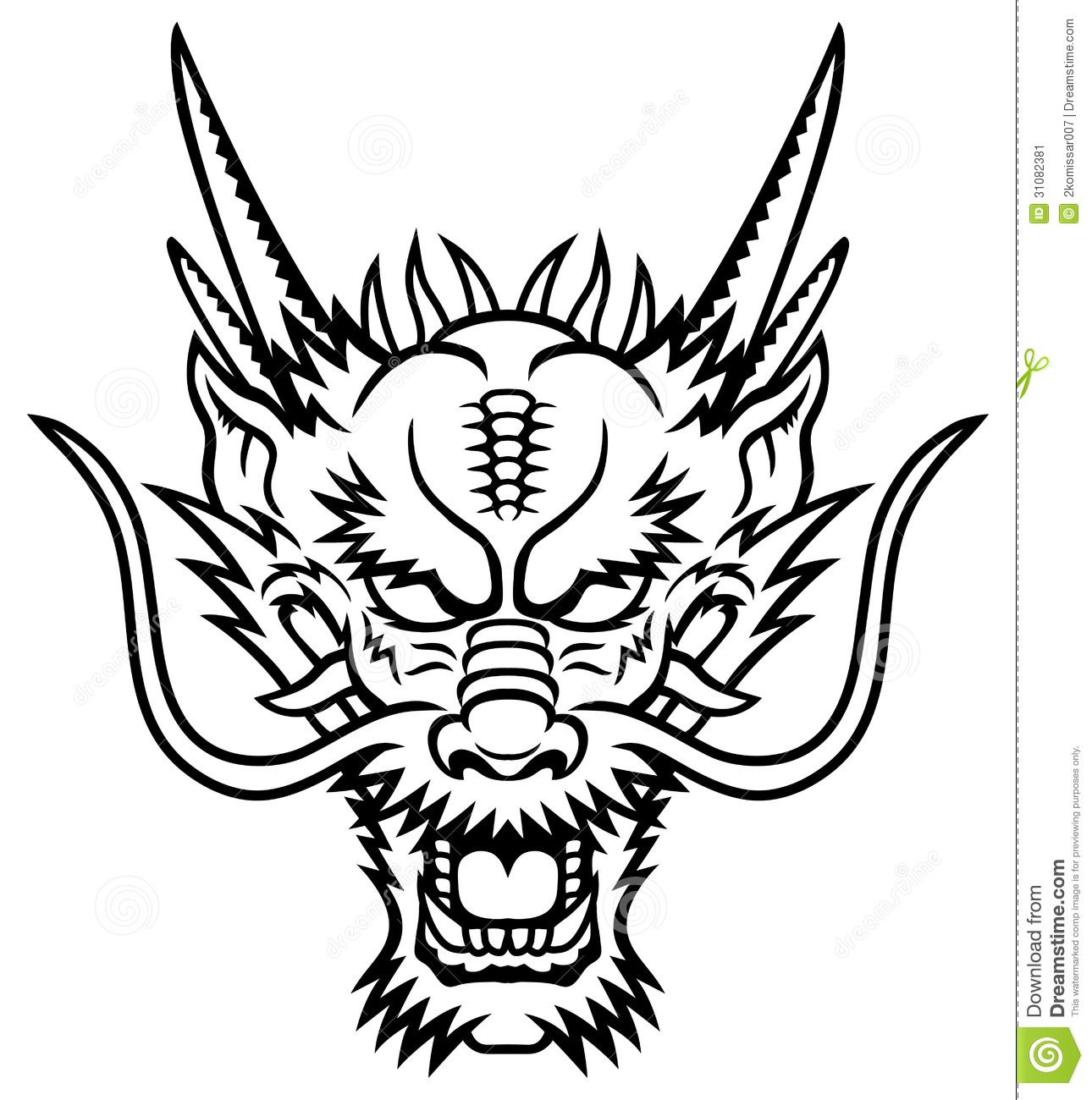 1290x1300 Dragon Head Stock Image