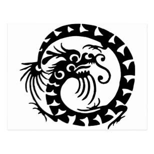 307x307 Custom Dragon Silhouette Postcards Zazzle.ca