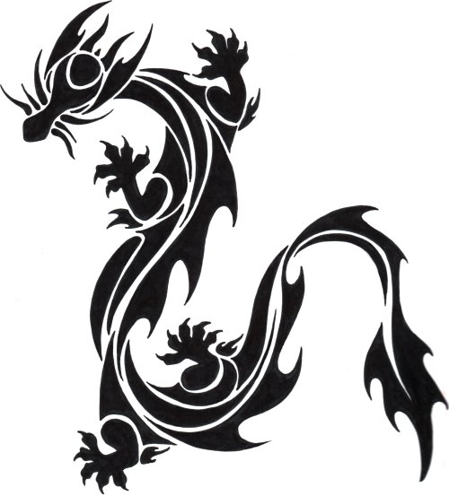 500x553 Dragon Silhouette Clip Art Chinese Dragon Silhouette Png Clip Art