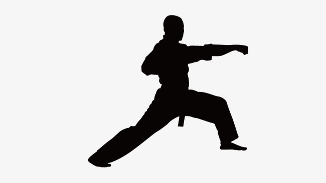650x366 Taekwondo Silhouette Figures, Chinese Kong Fu, Vector Silhouette