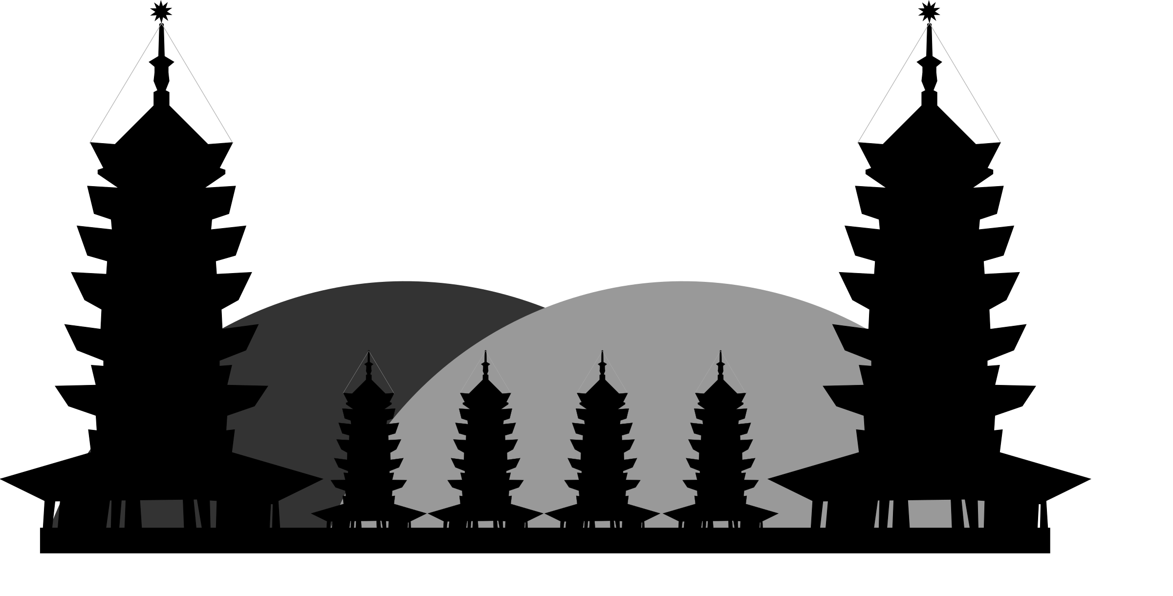 2400x1220 Pagoda Icons Png