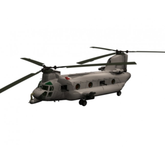 645x645 Chinook Helicopter 3ds Max Model Download