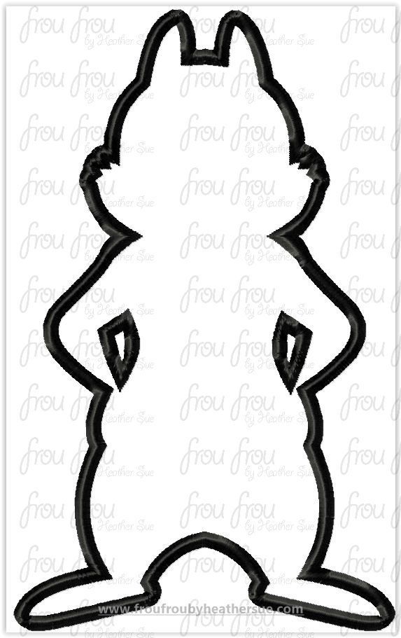 573x911 Chep Chipmunk Silhouette Machine Applique Embroidery Designs