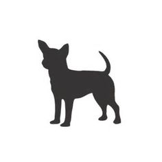 236x236 Roze Chihuahua Leuk Silhouetbeeldhouwwerk, Gift Staand Fotobeeldje