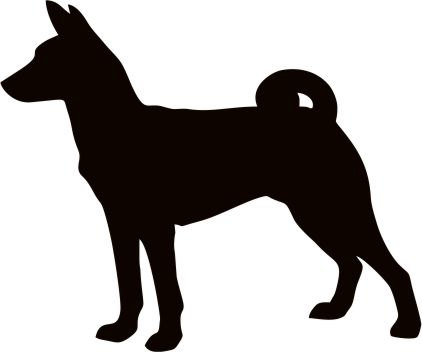 422x352 Basenji Dog Breed Silhouette Custom Vinyl Decal By Tattoosforcars