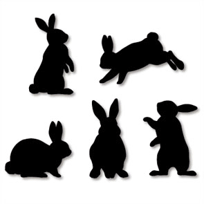 295x295 Cute Easter Bunny Silhouettes Happy Easter 2018