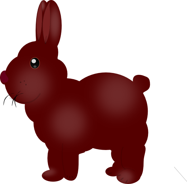 600x590 Chocolate Bunny Clip Art