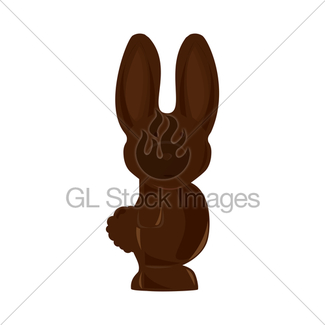 325x325 Chocolate Bunny Lollipop Front View Gl Stock Images