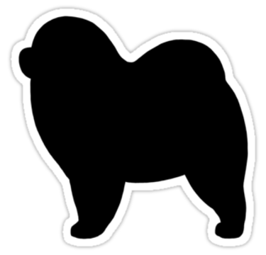 375x360 Rough Chow Chow Silhouette(S)' Sticker By Jenn Inashvili