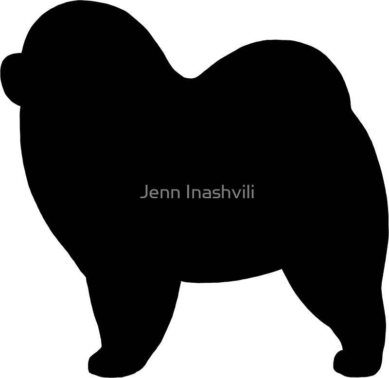 800x778 Rough Chow Chow Silhouette(S) Stickers By Jenn Inashvili Redbubble