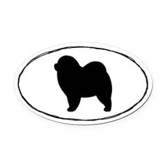 236x236 Rough Chow Chow Silhouette Black On Grey Business Card Dog