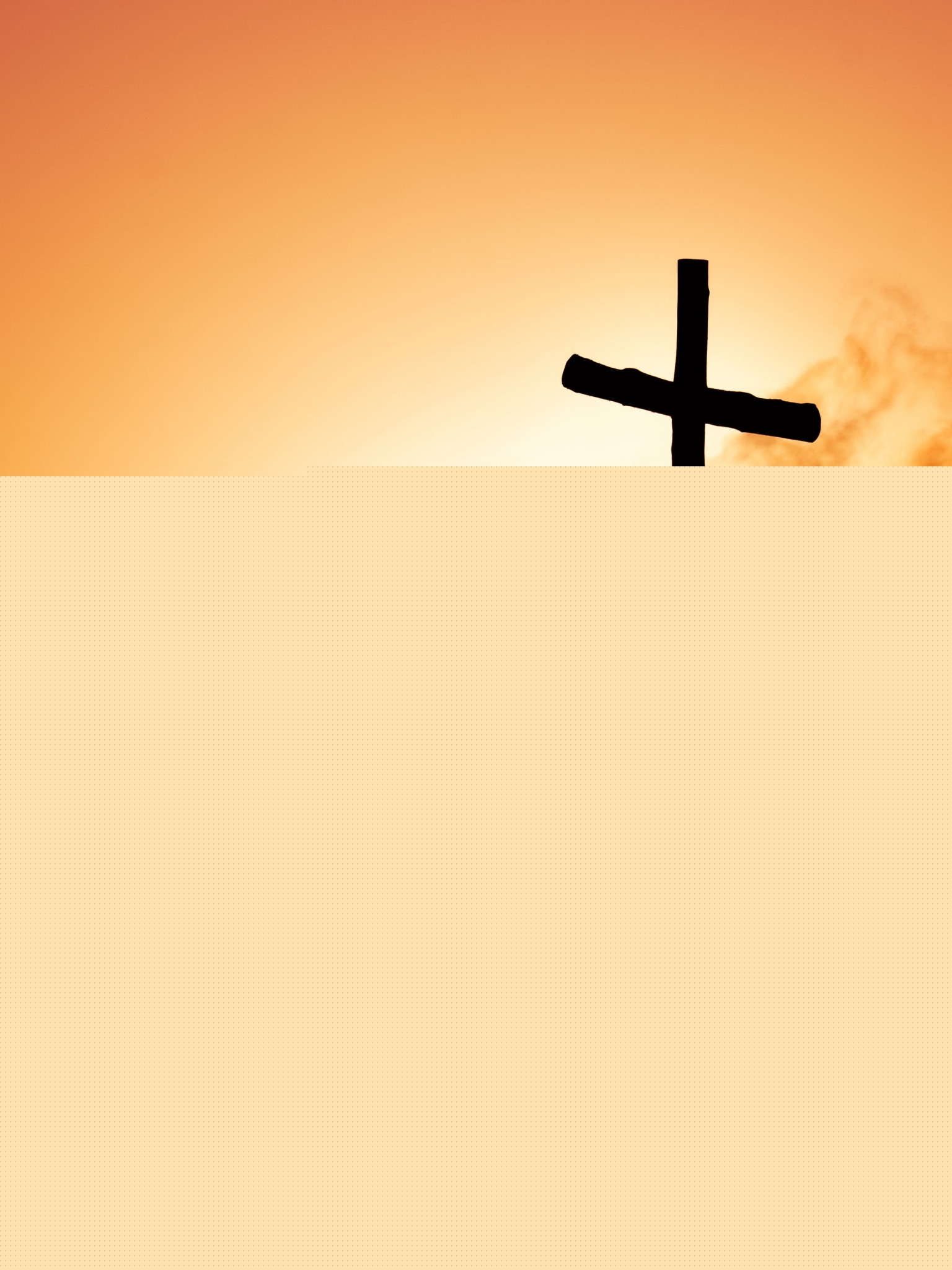 1536x2048 Wallpaper Cross, Sunset, Silhouette, Hill, Christianity, Jesus