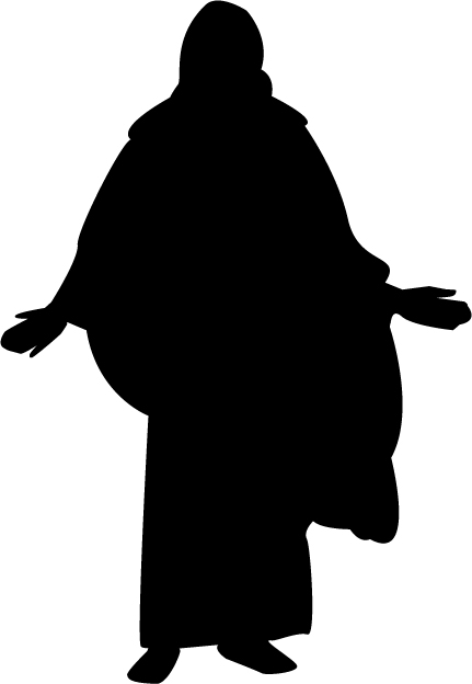 431x624 Mormon Share } Christ Silhouette