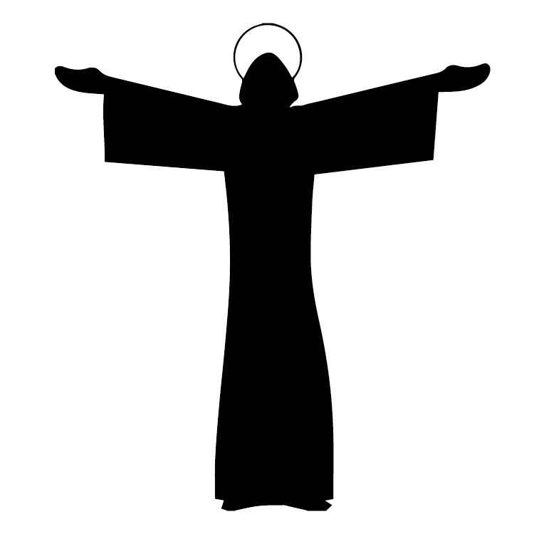 750x750 Halo Christ Silhouette Vinyl Car Sticker Decal Stickem Vinyl