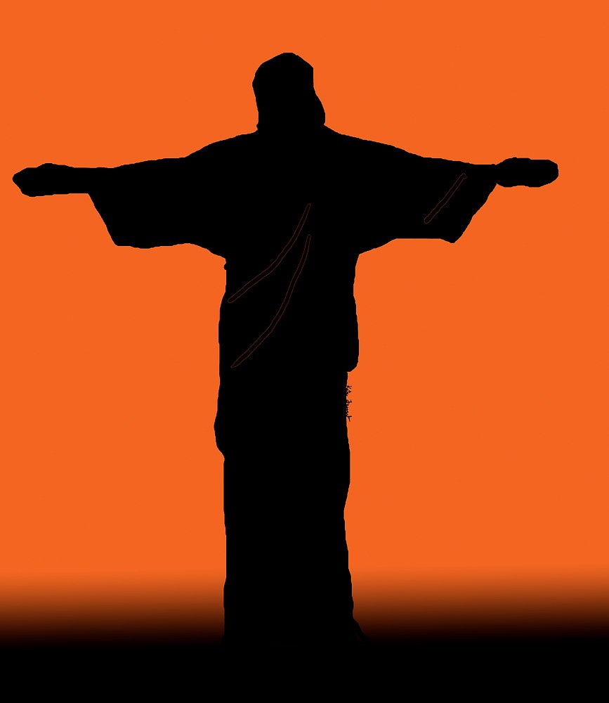 867x1000 Christ The Redeemer Silhouette Sunset By Kreativekate Redbubble