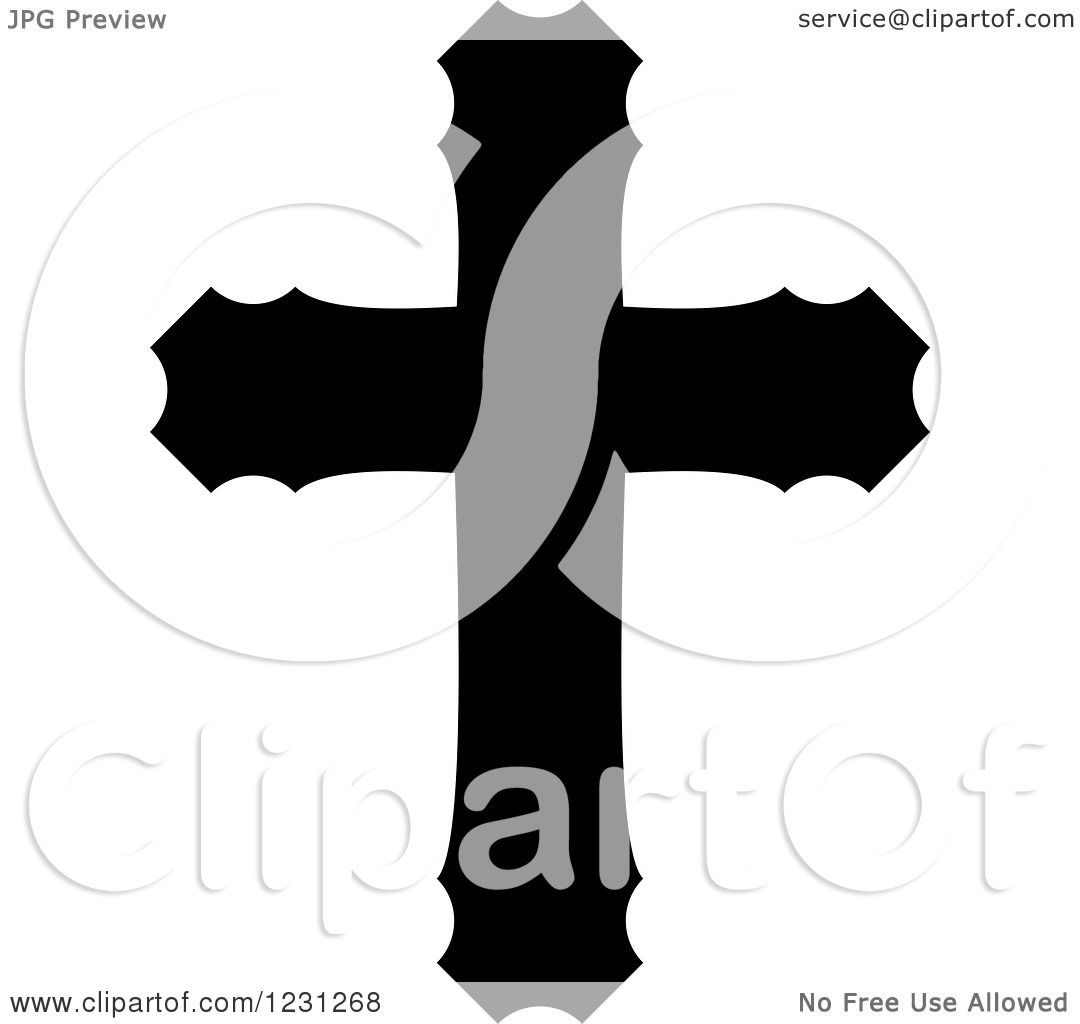 1080x1024 Clipart Of A Black And White Christian Cross 27