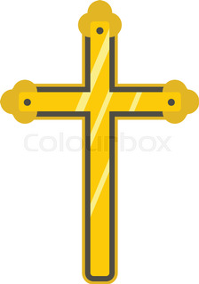 224x319 Hand And Christian Cross Silhouette Stock Vector Colourbox