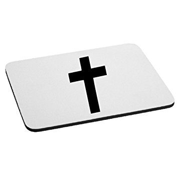 355x355 Religious Christian Cross Silhouette Mouse Pad