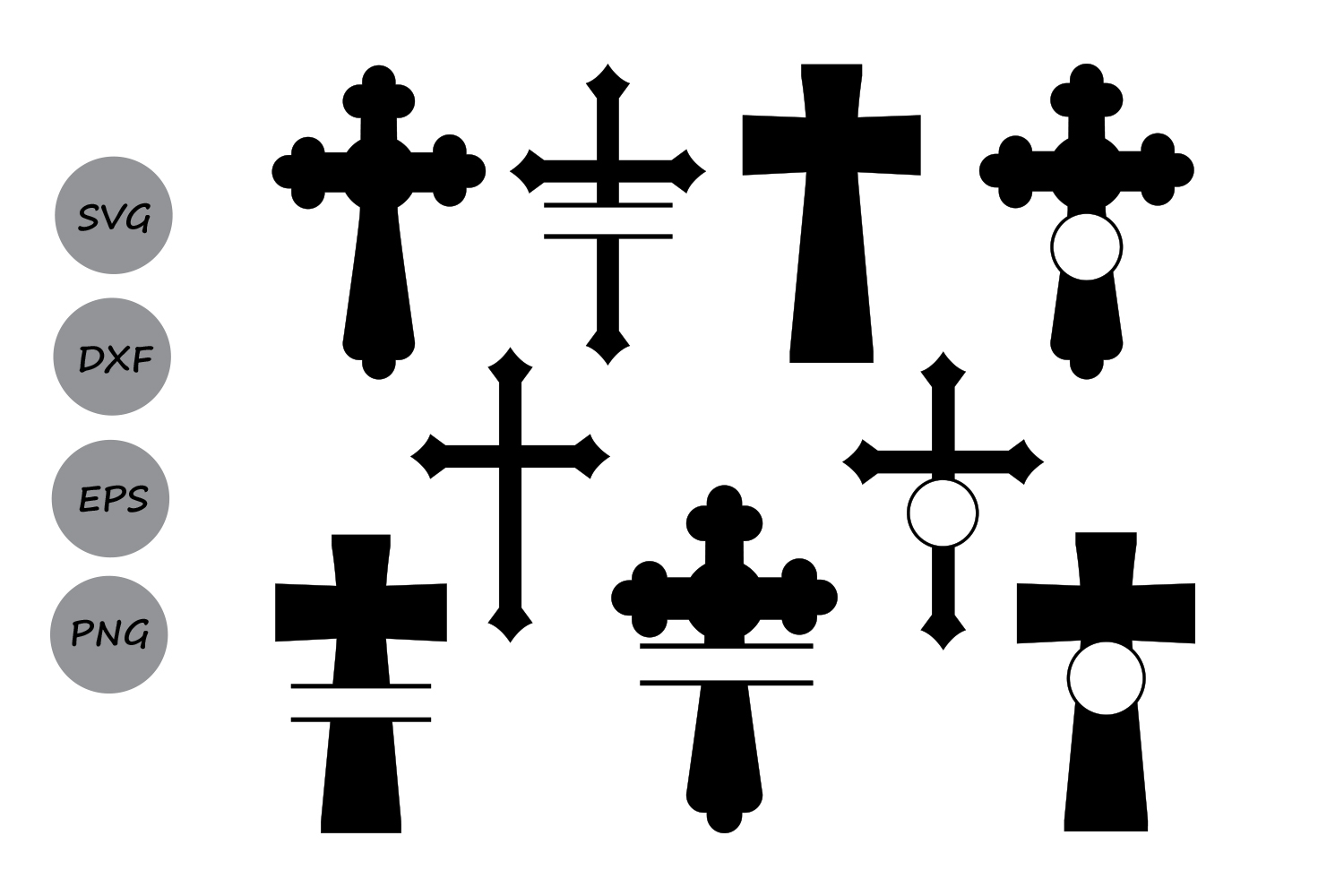 1500x1000 Cross Svg Silhouette, Christian Cross S Design Bundles