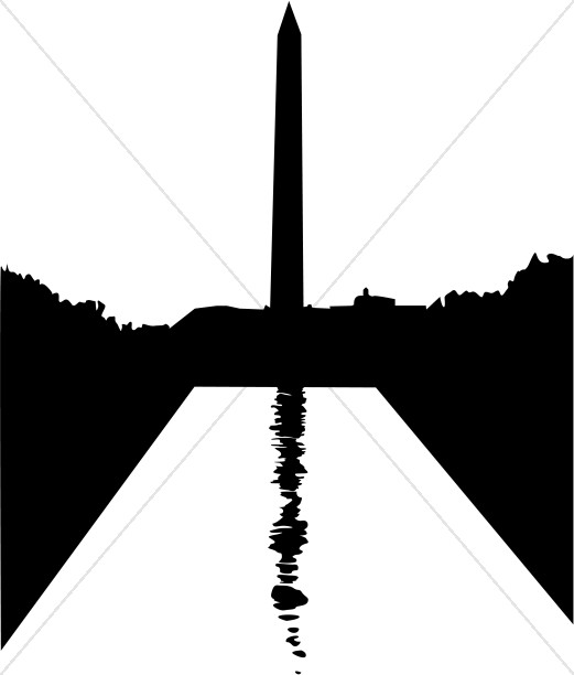 521x612 Washington Monument Silhouette Christian Classroom Clipart