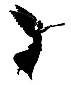 236x283 Angel With Trumpet Silhouette