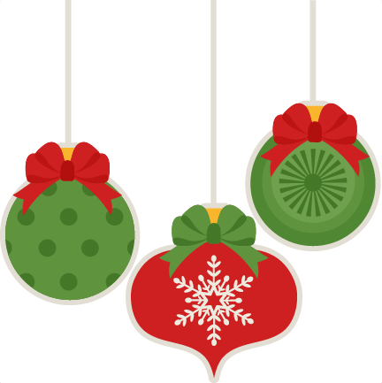 432x433 Christmas Ornament Set Scrapbook Cut File Cute Clipart Files