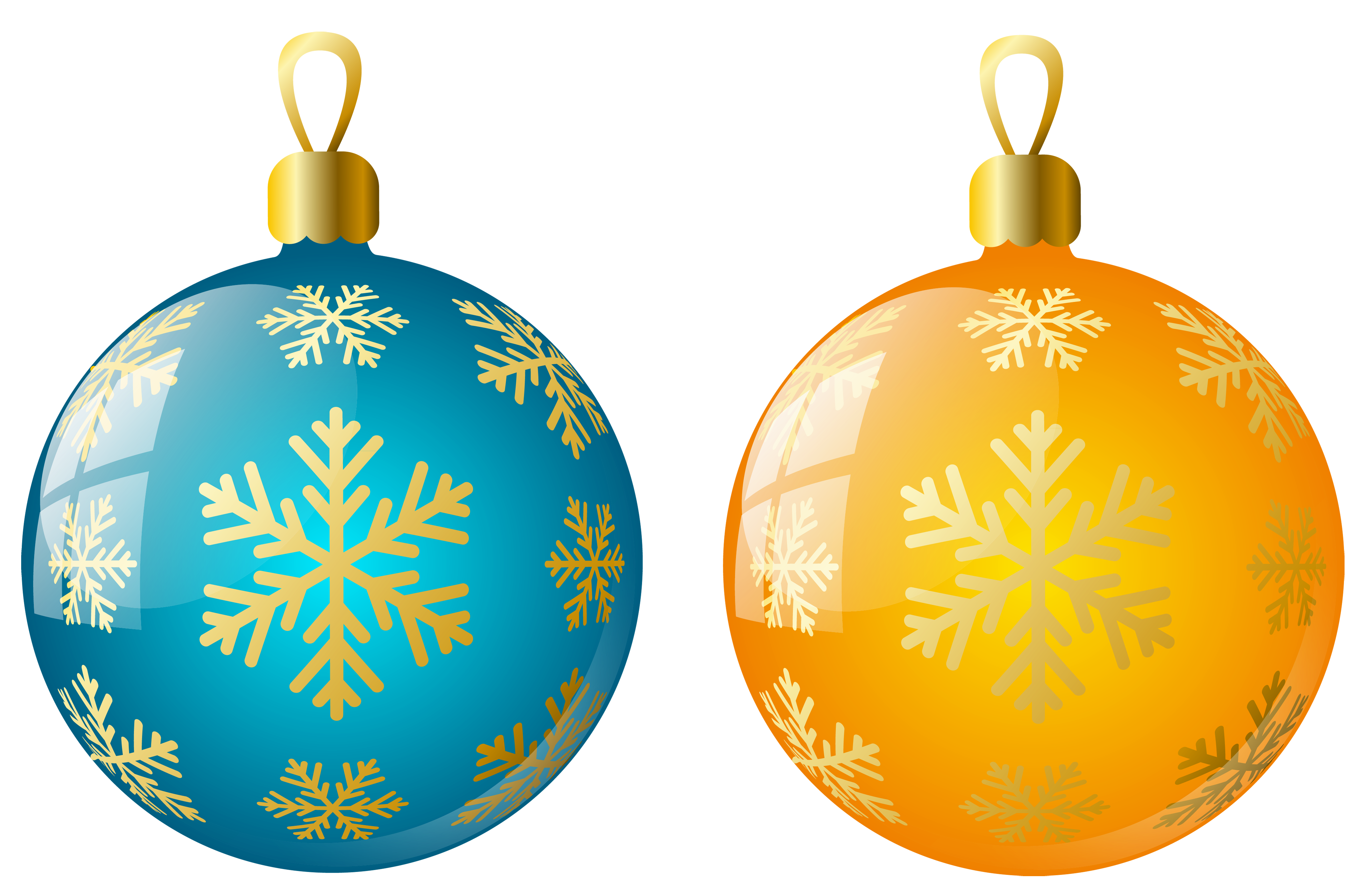 4200x2752 Large Size Transparent Yellow And Blue Christmas Ball Ornaments