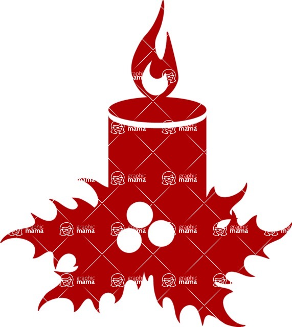 571x640 Christmas Candle Vector Silhouette Graphicmama