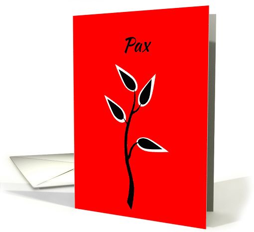 510x465 Latin Christmas Peace Pax Simple Beautiful Tree Silhouette Card