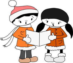 300x261 Free Victorian Christmas Carolers Clipart