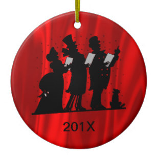307x307 Victorian Silhouette Christmas Tree Decorations Amp Baubles Zazzle