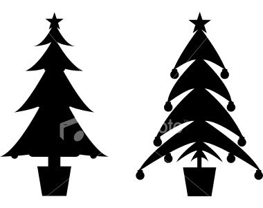 380x301 Christmas Tree Silhouettes For The Santa Silhouette Craft