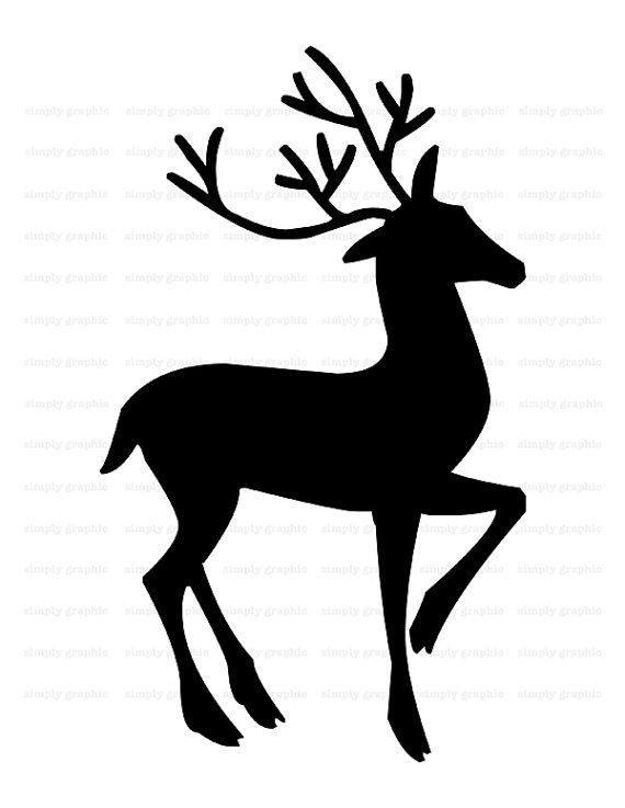 Christmas Deer Silhouette at GetDrawings | Free download