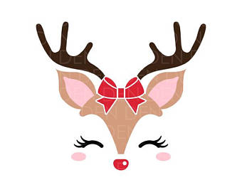 340x270 Reindeer Head Svg Etsy