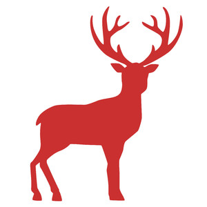 Christmas Deer Silhouette at GetDrawings | Free download
