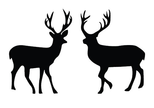 500x350 Two Deers Added To This Free Deer Silhouette Vector Best Suits