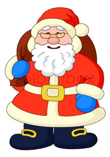 226x320 Santa Claus With Bag Of Gifts, Silhouette Stock Photo Colourbox