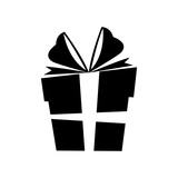 160x160 Christmas Present Box Gift Ribbon Decoration Outline Vector