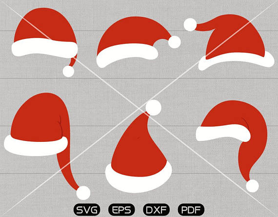570x445 Santa Hat Svg, Christmas Santa Claus Hat Clipart, Cricut, Cameo