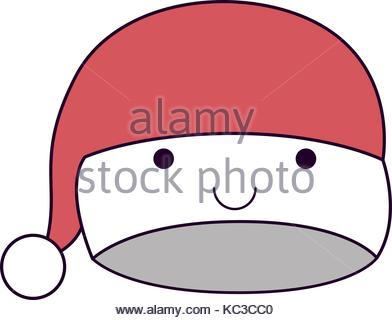 392x320 Merry Christmas Santa Claus Kawaii Character Vector Illustration