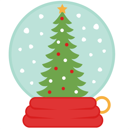 432x432 Christmas Tree Snow Globe Svg Scrapbook Cut File Cute Clipart