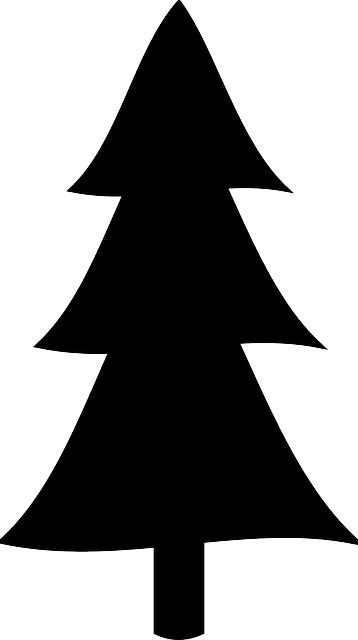 358x640 Christmas Tree Silhouette Clip Art Merry Christmas And Happy New