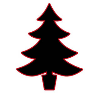 300x300 Silhouette Clipart Image Of A Christmas Tree