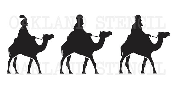570x285 Christmas Stencil Wise Men Silhouettes 5 Sizes To Choose