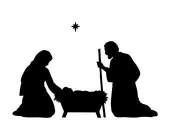 340x270 Nativity Scene Vinyl Lettering Fits Perfect On 8x8 Inch