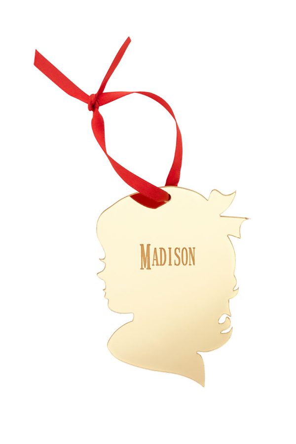 600x900 Personalized Vintage Silhouette Acrylic Christmas Ornament