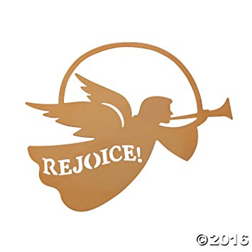 355x355 Rejoice Silhouette Angel Christmas Ornaments Home